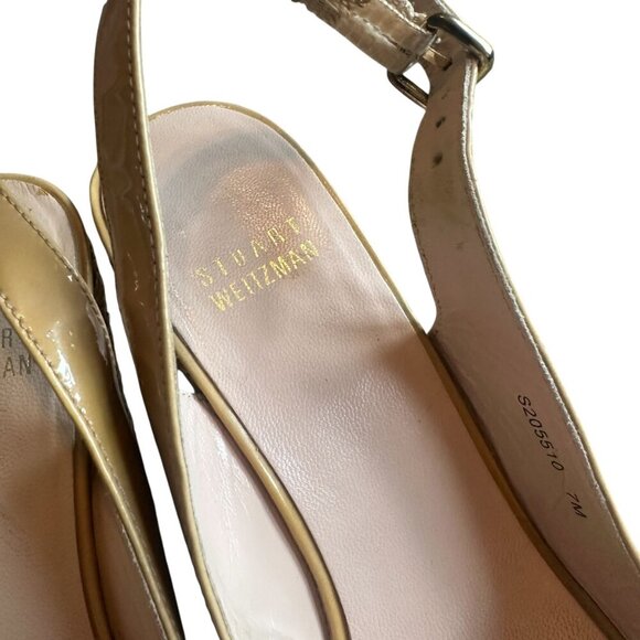 Stuart Weitzman Patent Leather Espadrille Wedge Sandals Heels Size 7 Women's - Picture 3 of 14
